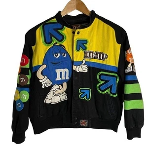 M&M'S Kids Jacket with Blue and Yellow Accents Size XL 11-12 youth y2k vintage - Picture 1 of 10