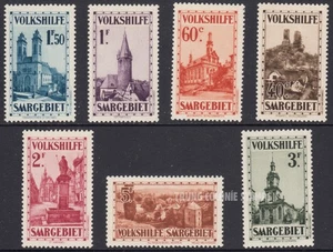 Saar 1932 Charity Stamps - Castles & Churches (7v) MNH - Picture 1 of 2