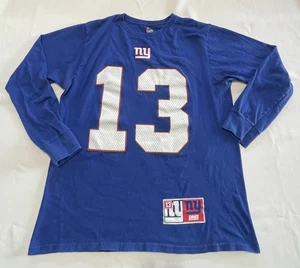 New York Giants Shirt Mens Large NFL Football Odell Beckham Jr 13 Long Sleeve Ma - Picture 1 of 12