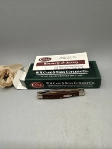 CASE BROWN DELRIN PEN KNIFE NEVER USED IN BOX #6233 SS - Picture 1 of 8