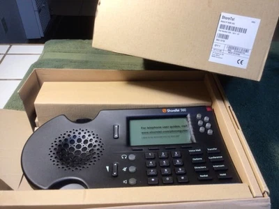 Shoretel 630-1071-07 IP Black Desk Phone Pair - Image 1 of 4