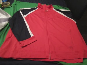 EUC WOMENS OLEG CASSINI TRACK JACKET PINK/NAVY SIZE 2X - Picture 1 of 2