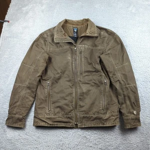 Kuhl Jacket Mens Small Brown Vintage Patina Dye Burr Canvas Outdoor Hike Zip Up - Picture 1 of 21