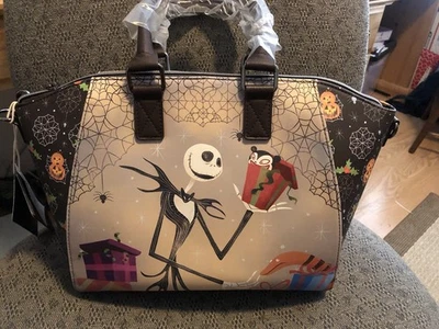 NOVA Bolsa Transversal Loungefly Nightmare Before Christmas Jack & Zero - Imagem 1 de 4