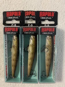 (LOT OF 3) RAPALA ORIGINAL F-9. 3/16oz. WALLEYE NIP. F 9 F9 - Picture 1 of 3