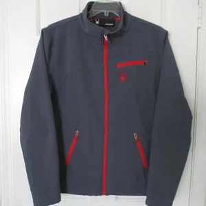 Spyder Mens L/S Full Zip Gray Waterproof Lightweight Snowboard Jacket NWOT - M - Picture 1 of 3