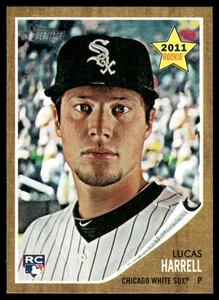 Topps Heritage #479 2011 Lucas Harrell impresión corta casi nuevo - Imagen 1 de 2