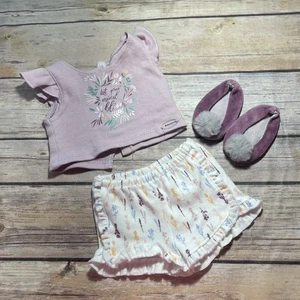 American Girl Doll Blaire Wilson Blaire’s In Bloom PJs Pajamas & Slippers LOOK - Picture 1 of 9