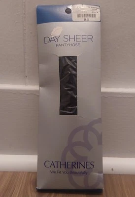 Pantimedias transparentes Catherines Day talla C negras nuevas en paquete 250-300 libras Foto 1 de 4