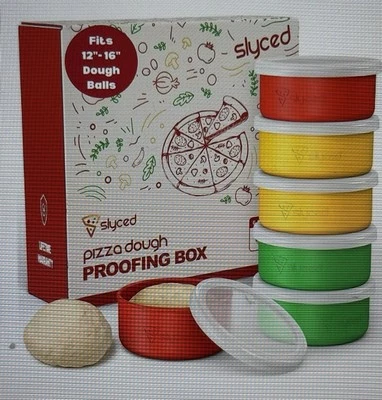 Pizza Dough Proofing Silicone Set Of 6 Storage Containers - Image 1 of 4