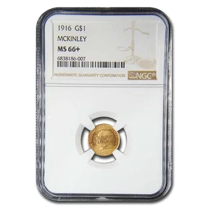 1916 Gold 1.00 Mckinley Memorial MS-66+ NGC - Picture 1 of 3