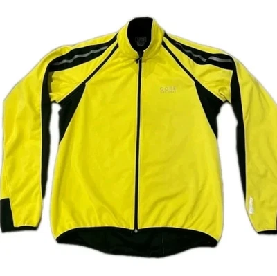 Gore Bike Wear Windstopper Soft Shell Men's Large Hi-Vis Yellow Cycling Jacket - Image 1 of 4