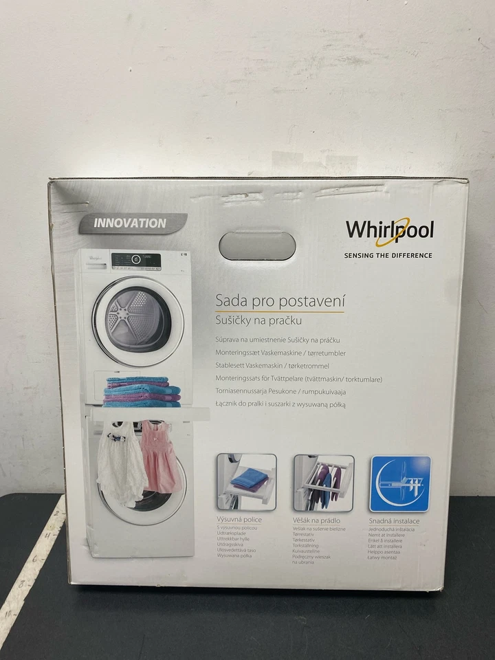 Kit de apilamiento Whirlpool W10882520 para lavadoras y secadoras compactas de 24" - blanco Foto 1 de 1