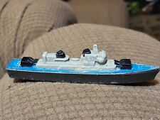 Tootsietoy WWII Navy Destroyer Diecast Military Boat Cast Hull On Wheels C131B