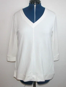 Zenergy by Chico's Design 1 Tee T-shirt Off-white Top Shirt Women's - Picture 1 of 2