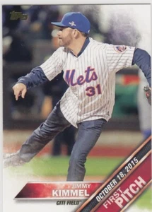 2016 Topps Serie 2 Jimmy Kimmel First Pitch Insert #FP-2 Mets Late Night Host - Bild 1 von 1