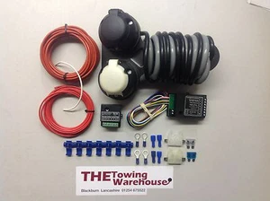 Twin 7 Pin 12n 12s Electric Towbar Towing Wiring Kit Charging 7way bypass relay  - Picture 1 of 1