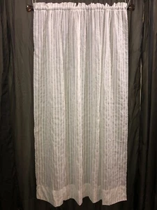 White Semi Sheer Curtain Panels 47"W x 62" L CUTTERS - Picture 1 of 5