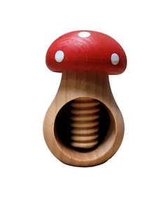 Nutcracker made from natural beech wood - VERY SOLID - Toadstool New - Picture 1 of 10