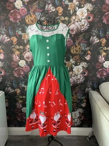 Adult Fancy Dress 16-18 elf Secret Santa Father Miss Claus Christmas Brand New - Picture 1 of 8