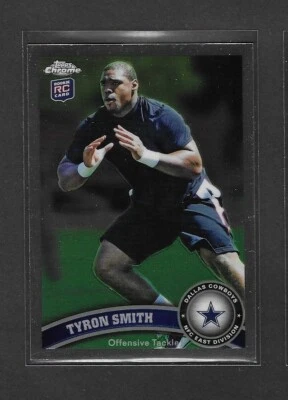 2011 TOPPS CHROME -TYRON SMITH- RC   MINT   NEW YORK JETS - Image 1 of 2