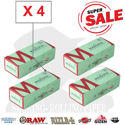 MASCOTTE Tubetti Regular 8 mm Tubes -  4 X Box Da 200 Sigarette Vuote - Imagen 1 de 3