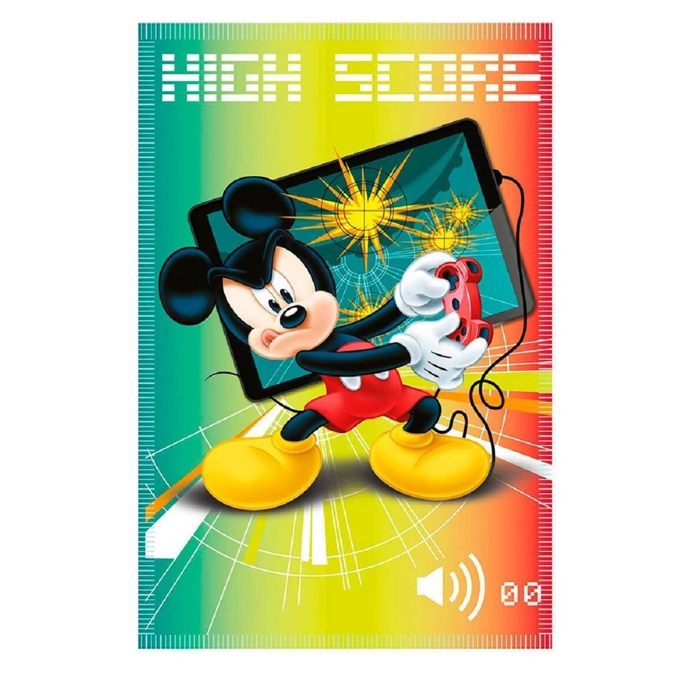 Disney Mickey Mouse Coperta Plaid 150x100cm in Polar Fleece Blanket High Score - Immagine 1 di 1
