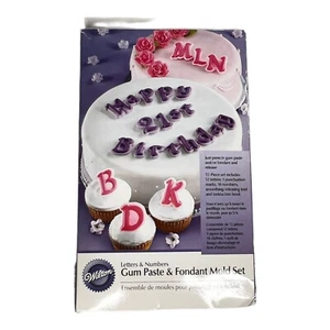 Wilton Letters & Numbers Gum Paste & Fondant Mold Set - NIB - #2104-3070 - 2006 - Picture 1 of 9