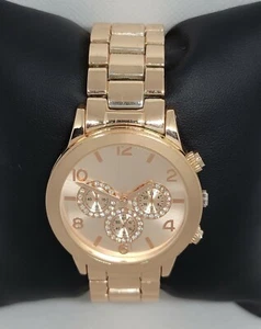 Unisex Stylish Classy Round Rose Gold Tone Analog Watch F1 - Picture 1 of 9