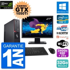 PC Fujitsu E920 Dt 27 " Gaming GTX 1050Ti i7-4790 RAM 32Go 240Go SSD+2To W10 - Bild 1 von 7