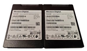 LOT OF 2 Western Digital SA530 Opal SDATB8Y-1T00-1001 1024GB 2.5" SATA III SSD - Picture 1 of 2