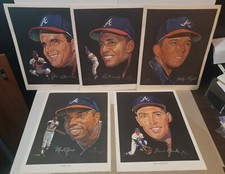 Lot 10 1966 Atlanta Braves Pure Oil 8 1/2 x 11" Baseball Portraits Carty Torre