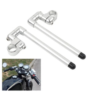 32MM Cafe Racer Bars 7/8" Motorcycle Universal Clip-On Handlebar Fork Tube - Picture 1 of 11