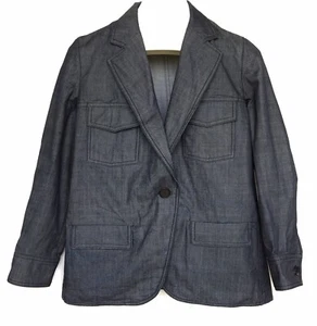 Chaqueta de mezclilla Gerard Darel Paris Blazer manga larga bolsillos con botones talla 40 - Imagen 1 de 12