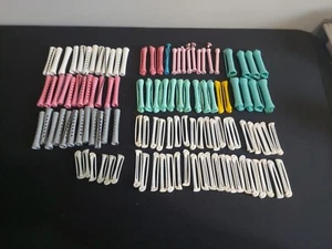 Vintage Perm Rods, Curlers. Huge Bag Lot! 100 + Pieces. Hair Rollers Curling - Picture 1 of 10