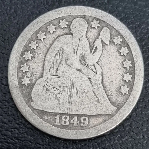 1849 O Seated Liberty Dime 10c Better Grade VG #39411 Cover