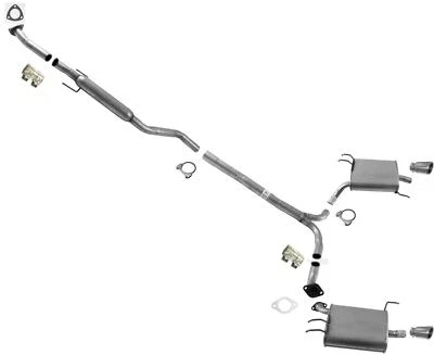 Sistema de escape duplo ressonador e silenciadores para Acura TSX 2.4L 2009 2012 2014 - Imagem 1 de 4