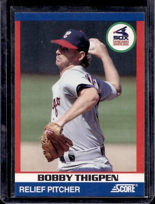 1991 Score 100 Superstars Bobby Thigpen #95 - Chicago White Sox - Image 1 of 2