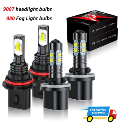 4PC FOR Mercury Sable 2000-2005 Headlight HI/LO Fog Lights Bulbs Combo 6000K - Image 1 of 4