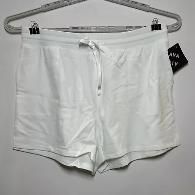 女式大码短裤 - Ava & Viv 白色 3X — 第 1/4 张图片