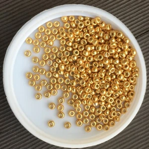 8/0 Miyuki Japanese Seed Beads, Duracoat Galvanised Gold (94202) (4202), 10g - Picture 1 of 1