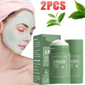 2x Green Tea Purifying Clay Mask Stick Facial Deep Cleansing Pore Acne Remover