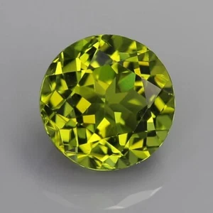 4,87 Karat Grün Natur Peridot Rund 10x7 mm Porzellan 23052994 - Bild 1 von 5