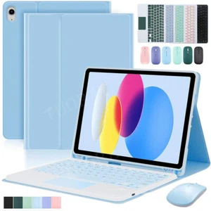 Touchpad Keyboard Case Mouse For iPad 6/7/8/9/10/11th Gen Air 11 M3 2025 Pro 11 - Picture 1 of 42