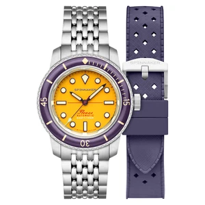 Spinnaker Fleuss 40 Automatic 145TH Limited Edition Mustard Yellow Men's Watch S - Picture 1 of 8