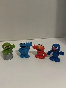 4 Sesame Street Toys Figures Elmo Cookie Monster Oscar The Grouch Grover 2013 - Picture 1 of 5