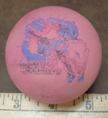 Bola de rebote rosa sólido Trans-Formers 1983 Foto 1 de 3
