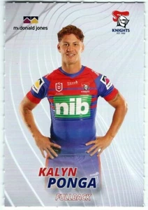 2021 NEWCASTLE KNIGHTS NRL Card KALYN PONGA - #21/32 - McDonald Jones - Picture 1 of 1