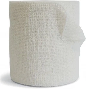 Benda Elastica Coesiva 10 cm x 20 mt in Cotone, Ideale per Medicazioni, Fissaggi - Foto 1 di 6