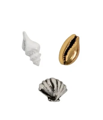 Origami Owl MINI SEASHELLS SET Floating Enamel Sea Shell BEACH & OCEAN Charms - Image 1 of 4